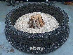 Fire Pit Kit Brick Concrete Stones Garden Heater Log Stones Burner Fire place