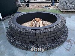 Fire Pit Kit Brick Concrete Stones Garden Heater Log Stones Burner Fire place