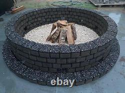 Fire Pit Kit Brick Concrete Stones Garden Heater Log Stones Burner Fire place