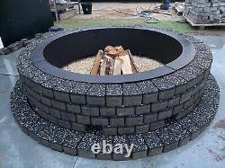 Fire Pit Kit Brick Concrete Stones Garden Heater Log Stones Burner Fire place