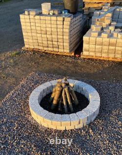 Fire Pit Kit round smokeless Concrete Stone Brick BBQ Fire Place Kit DIY Garden