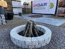 Fire Pit Kit round smokeless Concrete Stone Brick BBQ Fire Place Kit DIY Garden