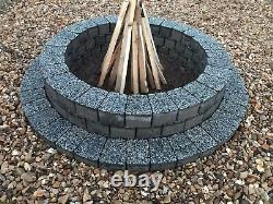 Fire Pit stone brick Fire place log burner heater concrete bbq smokeless rounded