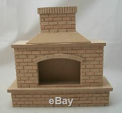 Fireplace Outdoor Brick 2409 dollhouse miniature 1/12 scale Houseworks wood