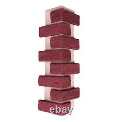 GenStone Brick Veneer Siding 22.5Hx7W Deep Red Outside CornerPanel lightweight