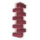 Genstone Brick Veneer Siding 22.5hx7w Deep Red Outside Cornerpanel Lightweight