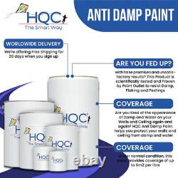 HQC Damp Proof & Damp Seal Emulsion Paint 1L to 10L -24 Colours
