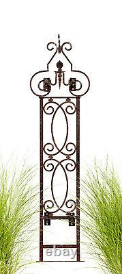 H Potter GAR124W1 Wall Trellis Metal Iron Garden Scroll with Mounting Brackets