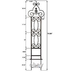 H Potter GAR124W1 Wall Trellis Metal Iron Garden Scroll with Mounting Brackets