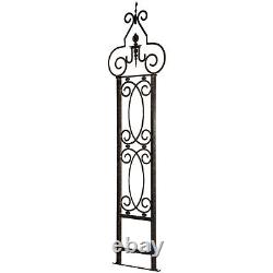 H Potter GAR124W1 Wall Trellis Metal Iron Garden Scroll with Mounting Brackets