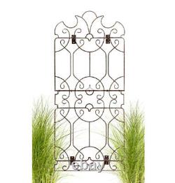 H Potter GAR170W1 Wall Trellis Metal Wrought Iron Garden with Mounting Brackets