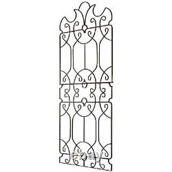 H Potter GAR170W1 Wall Trellis Metal Wrought Iron Garden with Mounting Brackets