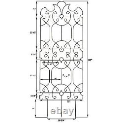 H Potter GAR170W1 Wall Trellis Metal Wrought Iron Garden with Mounting Brackets