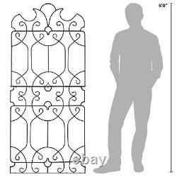 H Potter GAR170W1 Wall Trellis Metal Wrought Iron Garden with Mounting Brackets