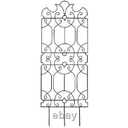 H Potter GAR170W1 Wall Trellis Metal Wrought Iron Garden with Mounting Brackets