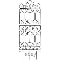 H Potter GAR170W1 Wall Trellis Metal Wrought Iron Garden with Mounting Brackets