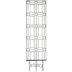 H Potter GAR258W1 Wall Trellis Metal Iron Garden Scroll with Mounting Brackets