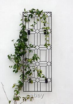 H Potter GAR258W1 Wall Trellis Metal Iron Garden Scroll with Mounting Brackets