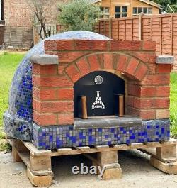 Handmade outdoor pizza oven fire bricks and face bricks, mosaic, diameter 70CM