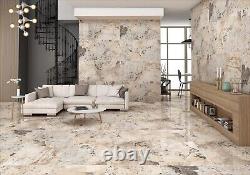 High Gloss Beige Grey Porcelain Tiles 60x120cm for Walls & Floors