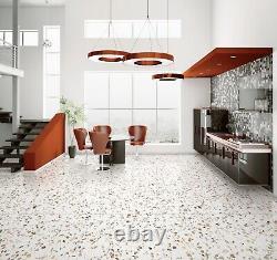 High Gloss White & Brown Porcelain Tiles 60x120cm for Walls & Floors