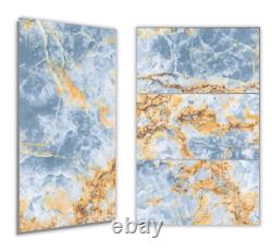 High Glossy Blue Gold Wave Porcelain Tiles 60x120cm for Walls&Floors