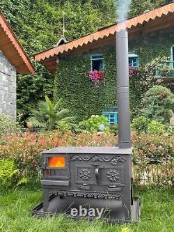 Indoor and Outdoor Fireplace Cooker, Oven with Oven, Handmade Extra Large stove