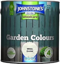 Johnstone's Garden Colours White Orchid Exterior Wood Paint Fade Resi
