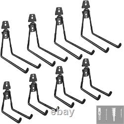 Large Wall Hooks Heavy Duty 8 Pack Upgraded Assorted Garage Storage Organize
