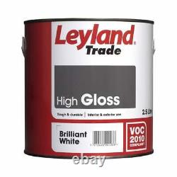 Leyland Trade High Gloss Brilliant White / Black / Magnolia 2.5L / 5L