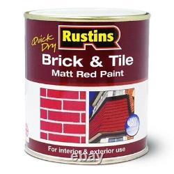 Matt Red Brick and Tile Masonry Stone Paint Quick Dry Rustins Weather Resistant