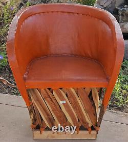 Mexican Equipale Standard Leather Chair Brick 005