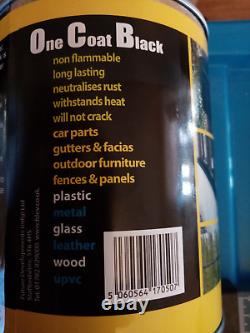 One Coat Black Rust Converter, satin finish, indoor outdoor wood metal glass