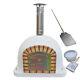 Outdoor Brick Wood Fired Pizza Oven 90cm Chimney, Pizza Peel, Maintenance Kit