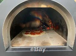 Outdoor Pizza Oven Ovens Stone Base Brick Wood Fired Smoker Stainless Steel
