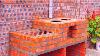 Outdoor Wood Stove With Red Cement Brick 2 1