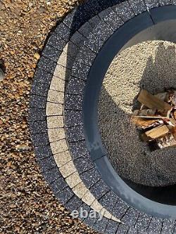 Outdoor round Fire Pit kit 1.75m concrete bricks granite concrete wood heater