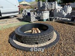 Outdoor round Fire Pit kit 1.75m concrete bricks granite concrete wood heater