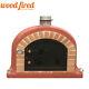 Outdoor Wood Fired Pizza Oven 90cm Brick Red Sovereign Model
