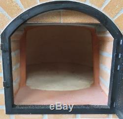 Outdoor wood fired Pizza oven 90cm brick red sovereign model