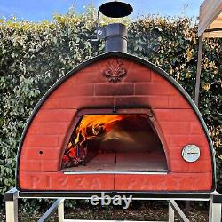Outdoor wood fired oven Pizza Party 70x70 GREEN italian pizza oven for garden
