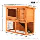 Pet Rabbit Hutch House Outdoor Roof Portion Play Cage 2-tier 90 X 45 X 81cm