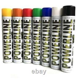 Powerline Survey Line Marker Spray Paint 750ml 4 COLOURS AVAILABLE