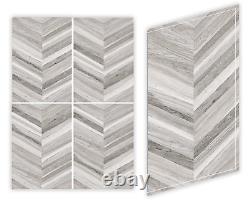 QUality Matt Herringbone Grey Silver Porcelain Tiles 60x120cm for Walls&Floors