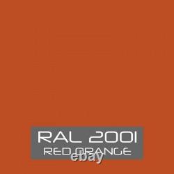 RAL 2001 Red Orange Masonry Paint by Buzzweld Algaecide Fungicide Matt