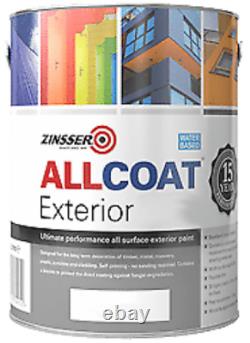 REDUCED Zinsser AllCoat Exterior WB Multi Surface Paint 10 Litre