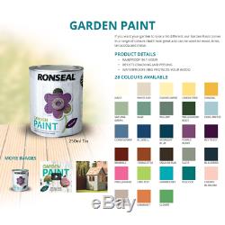 RONSEAL GARDEN PAINT for Wood, Metal, Brick, Stone & Terracotta Shed & Fence