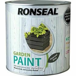 Ronseal Garden Paint Charcoal Grey 2.5 L for Brick, wood, terracotta & metal