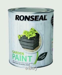 Ronseal Outdoor Charcoal Grey Garden Paint 750ml For Fence Wood/Brick/Metal