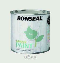 Ronseal Outdoor Garden Paint 250ml Ideal For Fence Wood/Brick/Metal Sage